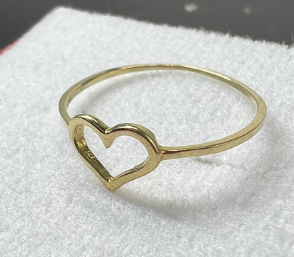 Anillo Corazón Oro Sólido 10kt