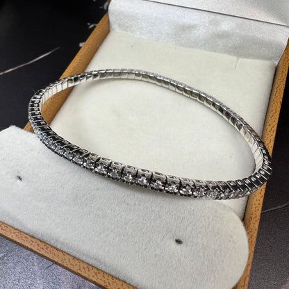 Brazalete Tenis Oro Blanco con Diamantes Naturales 1.40ct