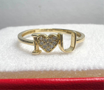 Anillo Love de Oro Sólido 10kt