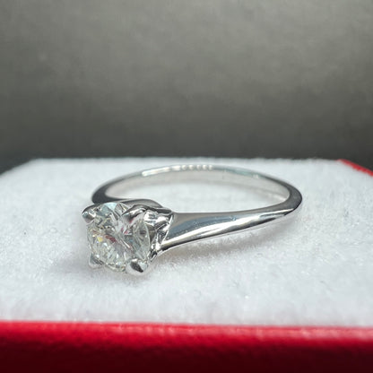 Anillo de Compromiso Oro Blanco con Diamante Natural 0.37ct