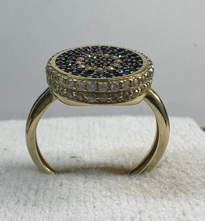 Anillo Ojo Turco de Oro Sólido 10kt