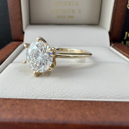 Anillo de Compromiso Oro Amarillo 14 con Diamante de Laboratorio Brillante 2.00ct Certificado IGI