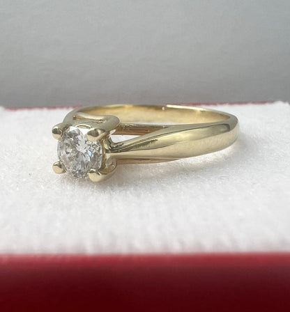 Anillo de Compromiso Oro Amarillo con Diamante Natural Octillion 0.32ct