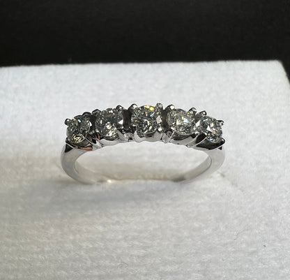 Anillo Churumbela Oro Blanco con Diamantes Naturales 0.45ct