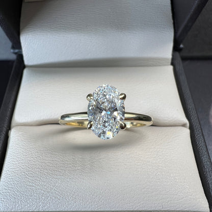 Anillo de Compromiso Oro Amarillo 14k con Diamante de Laboratorio Certificado IGI 1.00ct