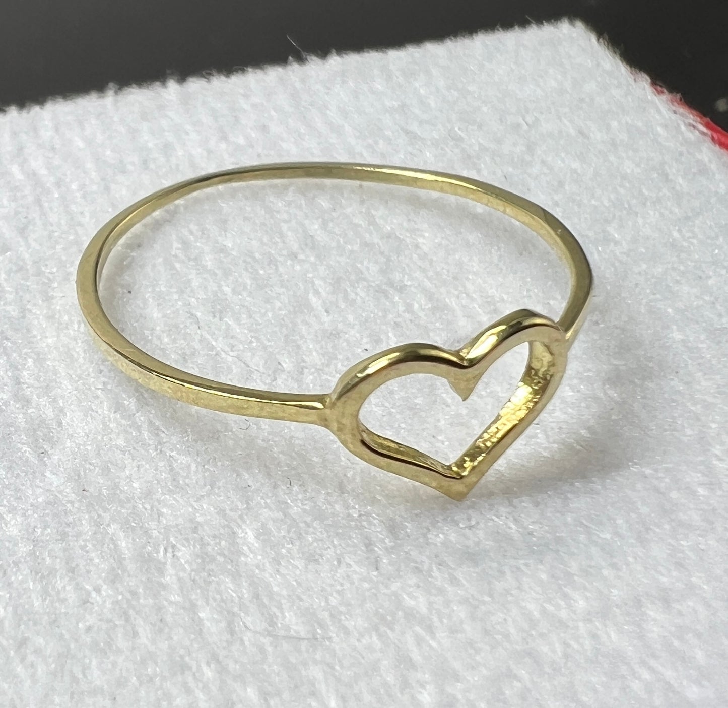 Anillo Corazón Oro Sólido 10kt