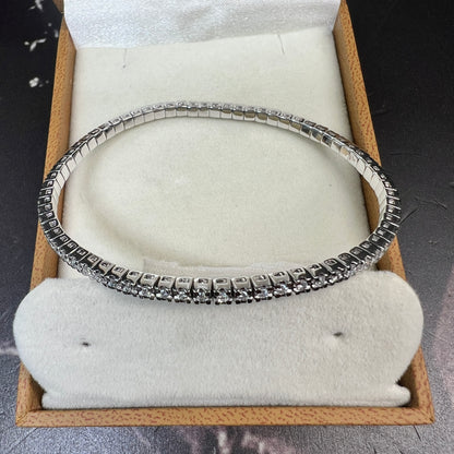 Brazalete Tenis Oro Blanco con Diamantes Naturales 1.40ct