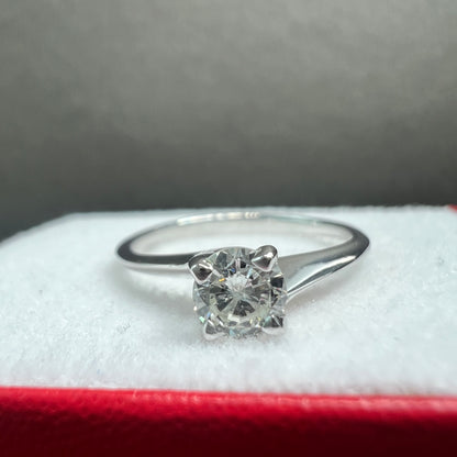 Anillo de Compromiso Oro Blanco con Diamante Natural 0.37ct