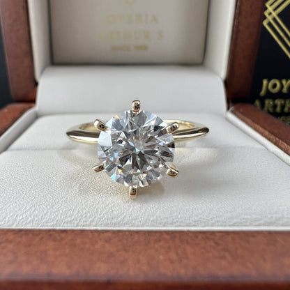 Anillo de Compromiso Oro Amarillo 14 con Diamante de Laboratorio Brillante 2.00ct Certificado IGI