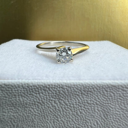 Anillo de Compromiso Oro Blanco con Diamante Natural 0.30ct