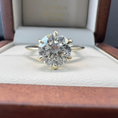Anillo de Compromiso Oro Amarillo 14k con Diamante de Laboratorio Brillante 2.00ct Certificado IGI