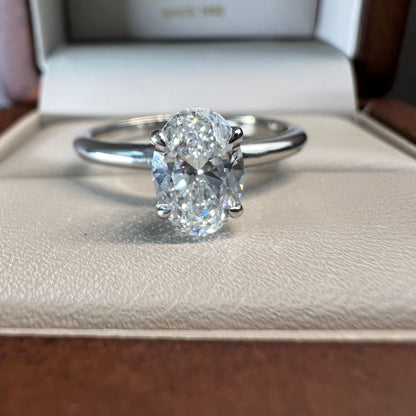Anillo de Compromiso Oro Blanco 14k con Diamante de Laboratorio Ceritificado IGI 1.00ct