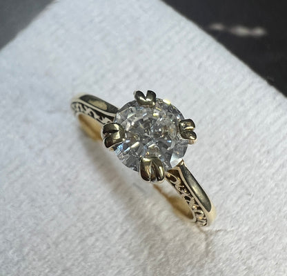 Anillo de Compromiso Oro Amarillo con Diamante Natural 0.85ct