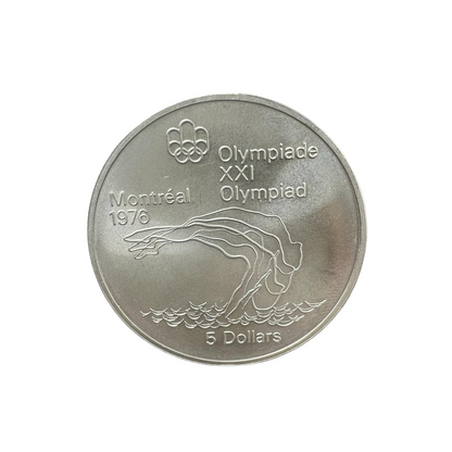 Moneda 5 Dollars Olimpiadas Montreal 1976