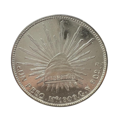 Moneda Un Peso Porfiriano 1909