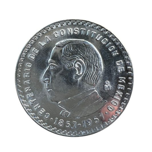 Moneda 5 pesos Centenario de la Constitución 1857-1957