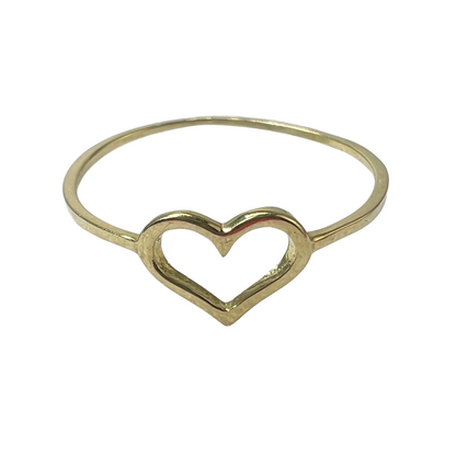 Anillo Corazón Oro Sólido 10kt