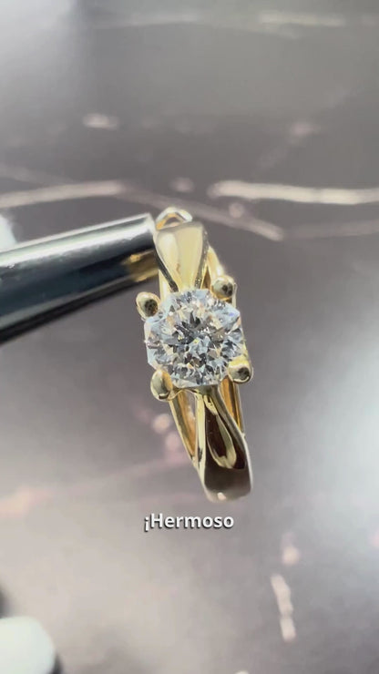 Anillo de Compromiso Diamante Natural Octillion Certificado GIA 0.31ct
